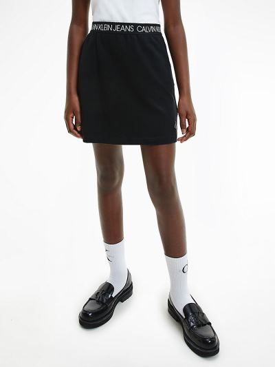Calvin Klein Ruhák HU849572 | Calvin Klein Logo Waistband Lány Mini Szoknya Fekete
